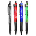 Union Printed Translucent "The Pro" Clicker Pen w/ Black Rubber Grip